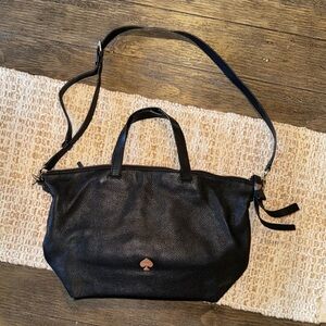 Kate Spade Black Leather Leroy Street Linsley Shoulder Bag Crossbody